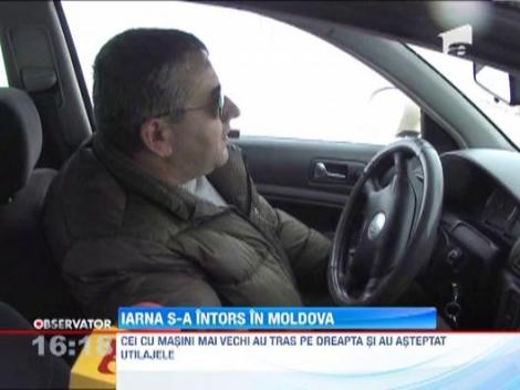 Iarna grea s-a intors in Moldova. In Botosani, soferii au vazut in fata ochilor doar zapada viscolita