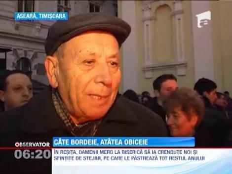 In Ajunul Craciunului, ortodocsii de rit vechi merg la biserica sa dea foc unor stejari