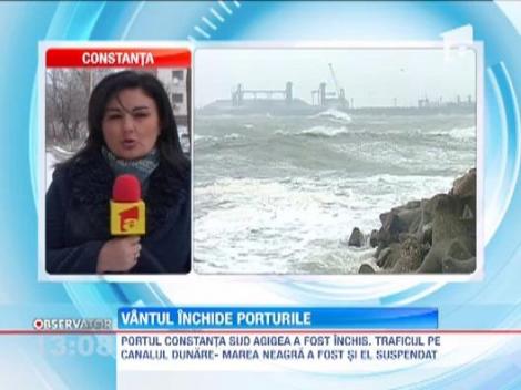 Traficul pe Canalul Dunare-Marea Neagra a fost inchis