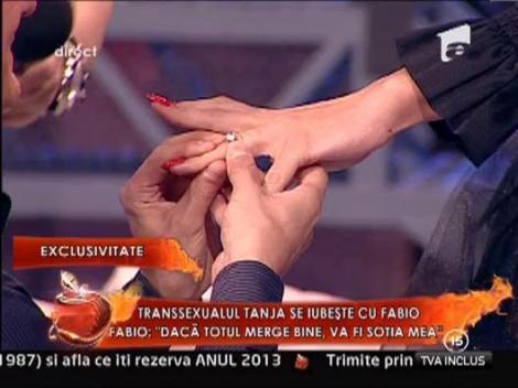 Transsexualul Tanja si Fabio s-au logodit in direct!