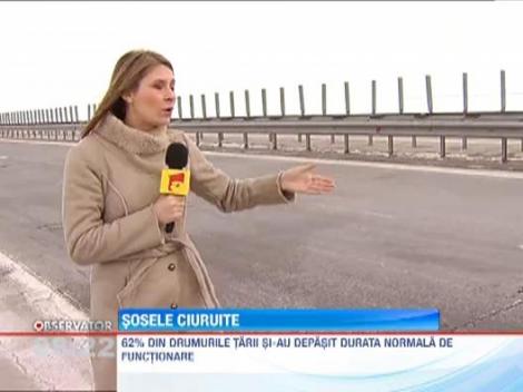 Dupa ninsori si deszapezire, soselele au ramas ciuruite