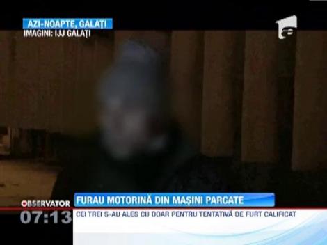 Trei tineri din Galati furau combustibil din masini parcate