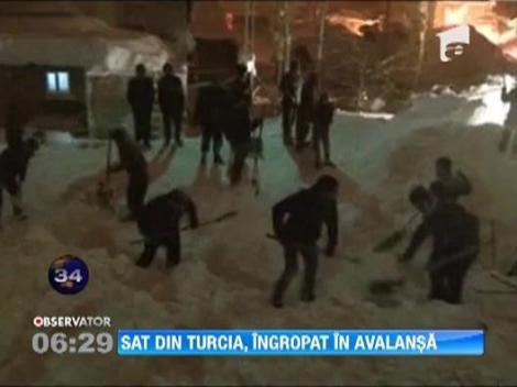 Sat din Turcia, ingropat de avalansa