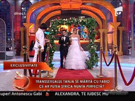 Nunta cu peripetii intre transsexualul Tanja si Fabio! S-a furat mireasa!