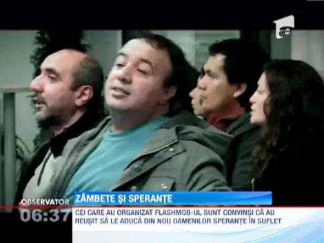 VIDEO: Flashmob muzical intr-un centru de somaj din Spania