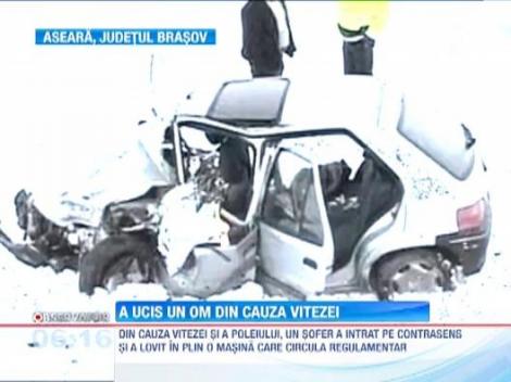 Viteza si drumul acoperit de polei au provocat moartea unui om si ranirea altor trei