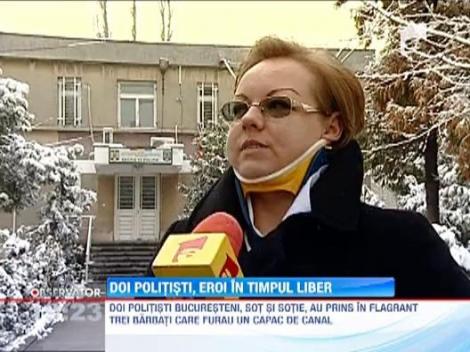 Doi politisti, sot si sotie, au prins trei hoti in timpul liber