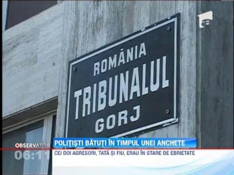 Riscurile meseriei: Doi politisti din Gorj, batuti mar in timpul unei anchete