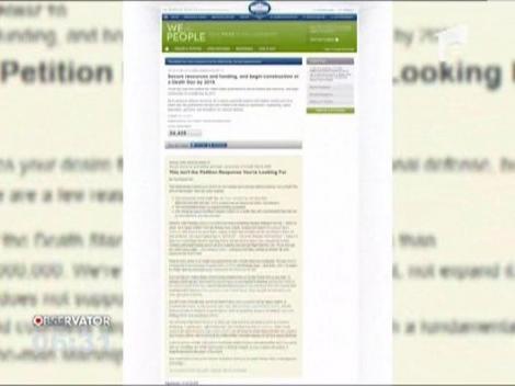 Construirea "Stelei Mortii", statia de lupta imperiala de marimea unei planete, respinsa de Casa Alba