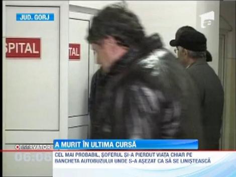 Sofer de autobuz, mort la volan