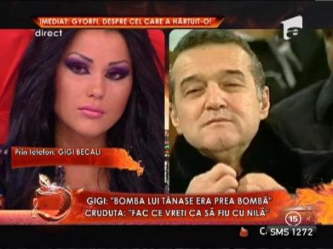 Gigi Becali: "Cruduta nu se compara cu "Bomba" lui Tanase"