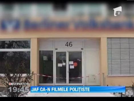 Jaf ca-n filmele politiste la o banca din Berlin