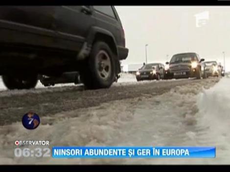 Ninsori abundente si ger in Europa. Marea Britanie, la un pas de instituirea starii de urgenta