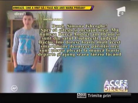 Andrei Burca a castigat un telefon mobil