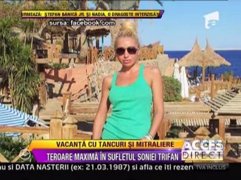 Sonia Trifan, vacanta cu tancuri si mitraliere!
