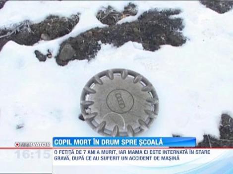 Accident grav in Alba, din cauza poleiului: O fetita si-a pierdut viata, in drum spre scoala