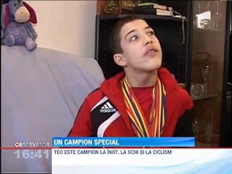 Campionul cu pareza cerebrala! Teo si propria reteta de fericire