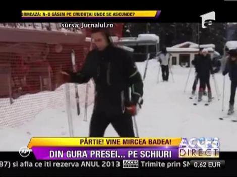 Vezi cum s-a descurcat Mircea Badea la prima lectie de schi!