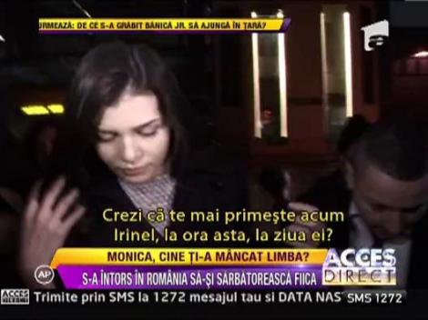 Monica Gabor s-a intors in Romania sa-si sarbatoreasca fiica
