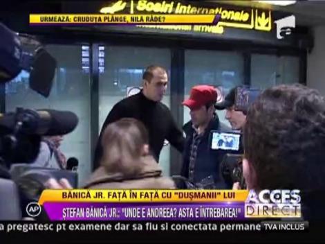 Stefan Banica Jr. nu a dat bir cu fugitii cand a fost asaltat de presa