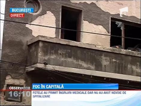 Bucuresti: Doua tinere au fost salvate de pompieri dupa ce casa lor luase foc