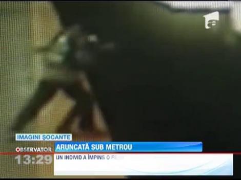SOCANT! O tanara din SUA, impinsa pe liniile de metrou de un necunoscut