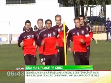 Gigi Becali nu e multumit de brazilianul Cruz