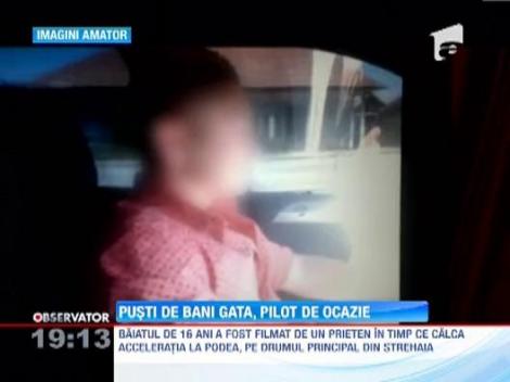 Pusti de bani gata: Un tanar de 16 ani a condus o masina de lux cu 200 km/h, in localitate