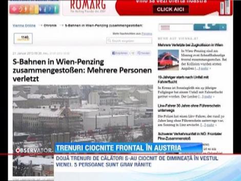 Doua trenuri s-au ciocnit frontal in Austria