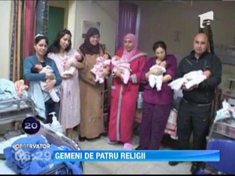 Israel: S-au nascut patru perechi de gemeni din tot atatea comunitati religioase: evrei, crestini, musulmani si druzi
