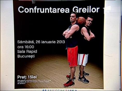 Mircea Badea se antreneaza pentru "Confruntarea greilor" din baschet