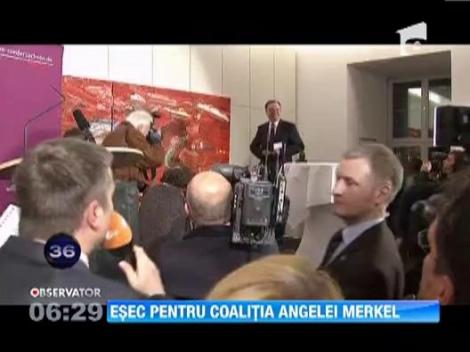 Esec la alegeri pentru coalitia Angelei Merkel