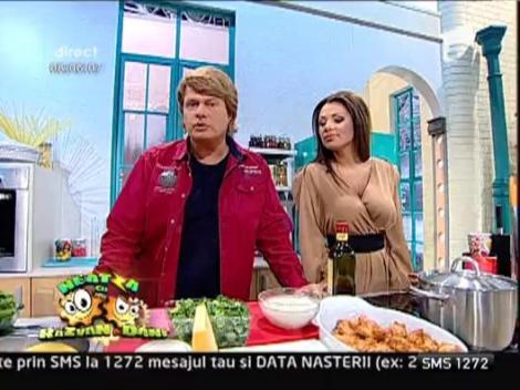 "Aripioare cu sos din mascarpone"