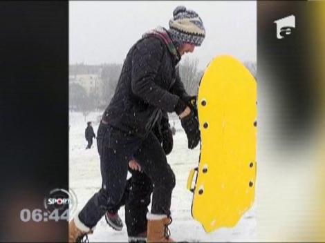 David Beckham si-a dus baietii pe o partie improvizata intr-un parc londonez!