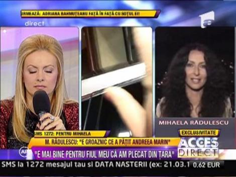 Mihaela Radulescu: "E mai bine pentru fiul meu ca am plecat din tara"