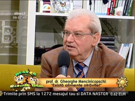 Prof. Gheorghe Mencinicopschi: "Exista alimente otravite, chiar si pestele contine mercur"