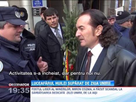 Iasi: Miron Cozma a facut scandal la ceremonia dedicata Unirii Principatelor