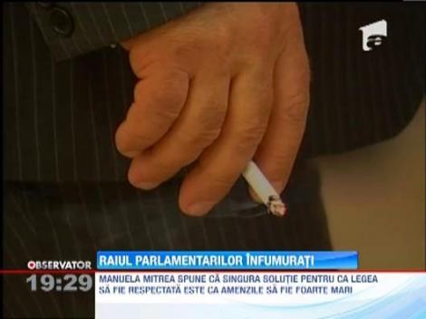 Raiul fumatorilor s-a mutat la Parlament. Alesii incalca legea cu buna stiinta!