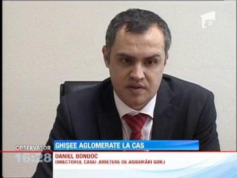 Aglomeratie la ghiseele Casei Judetene de Sanatate din Gorj