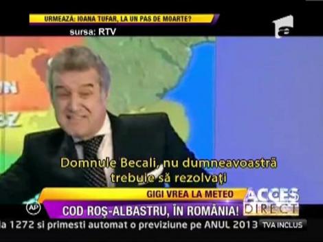 Gigi Becali s-a apucat sa prezinte vremea la un post de televiziune!