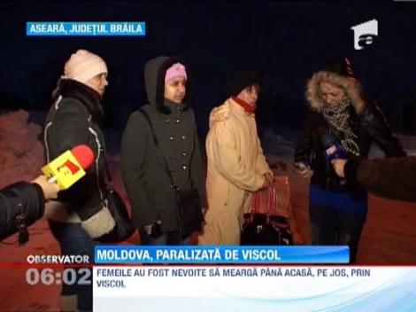 Moldova, paralizata de viscol si ninsori