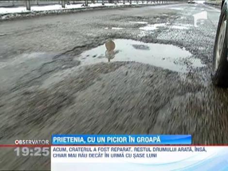 Podul care leaga Giurgiu de Ruse, plin de gropi! Taxele sunt de trei ori mai mari la noi decat la vecinii bulgari