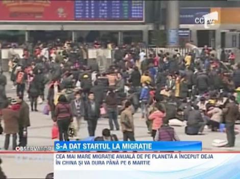 Cea mai mare migratie anuala de pe planeta a inceput in China