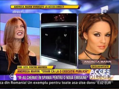 Andreea Marin: "M-au chemat in Spania pentru o noua emisiune"