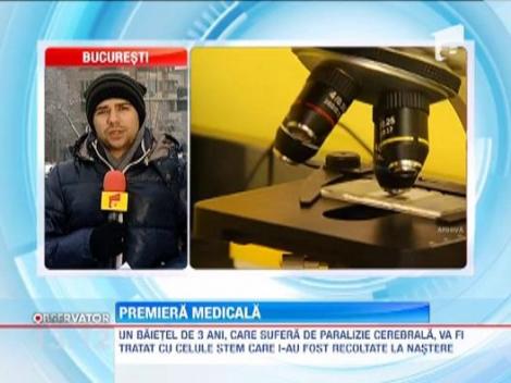 Premiera medicala in Romania in domeniul terapiilor cu celule stem