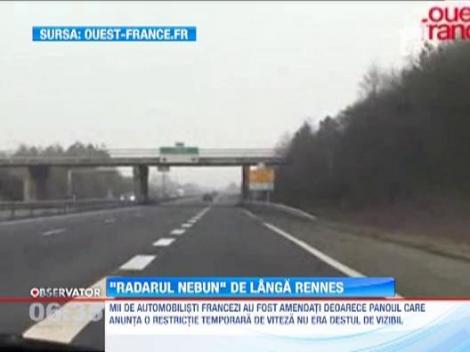 Mii de automobilisti francezi, amendati pentru ca panoul care anunta o restrictie de viteza nu era vizibil