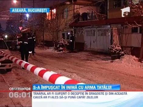 Un tanar fotbalist de 17 ani s-a impuscat in inima cu arma tatalui