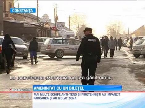 Constanta: Un barbat a fost amenintat cu bomba printr-un biletel pe parbrizul masinii