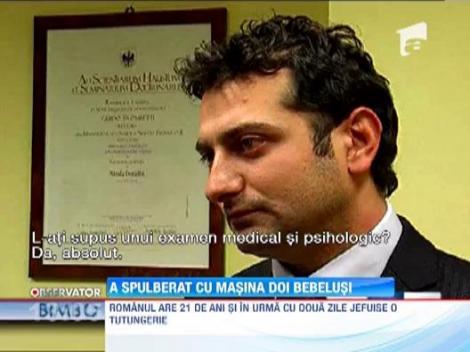 Italia: Un roman a spulberat cu masina doi bebelusi