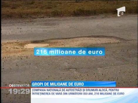Reparatiile drumurilor pe urmatorii doi ani vor costa peste 200 de milioane de euro